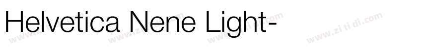 Helvetica Nene Light字体转换